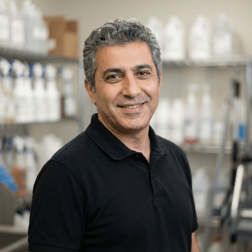 Professional headshot of the founder, a male detailer in his early 30s, with a focused and friendly expression